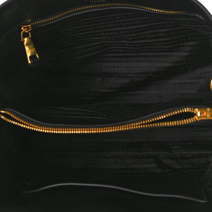 Prada Glace Calfskin Embossed Logo Tote Black 5 of 8