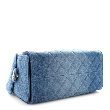 Chanel Washed Denim Quilted Small Chanel 25 Handbag Blue 4 of 10