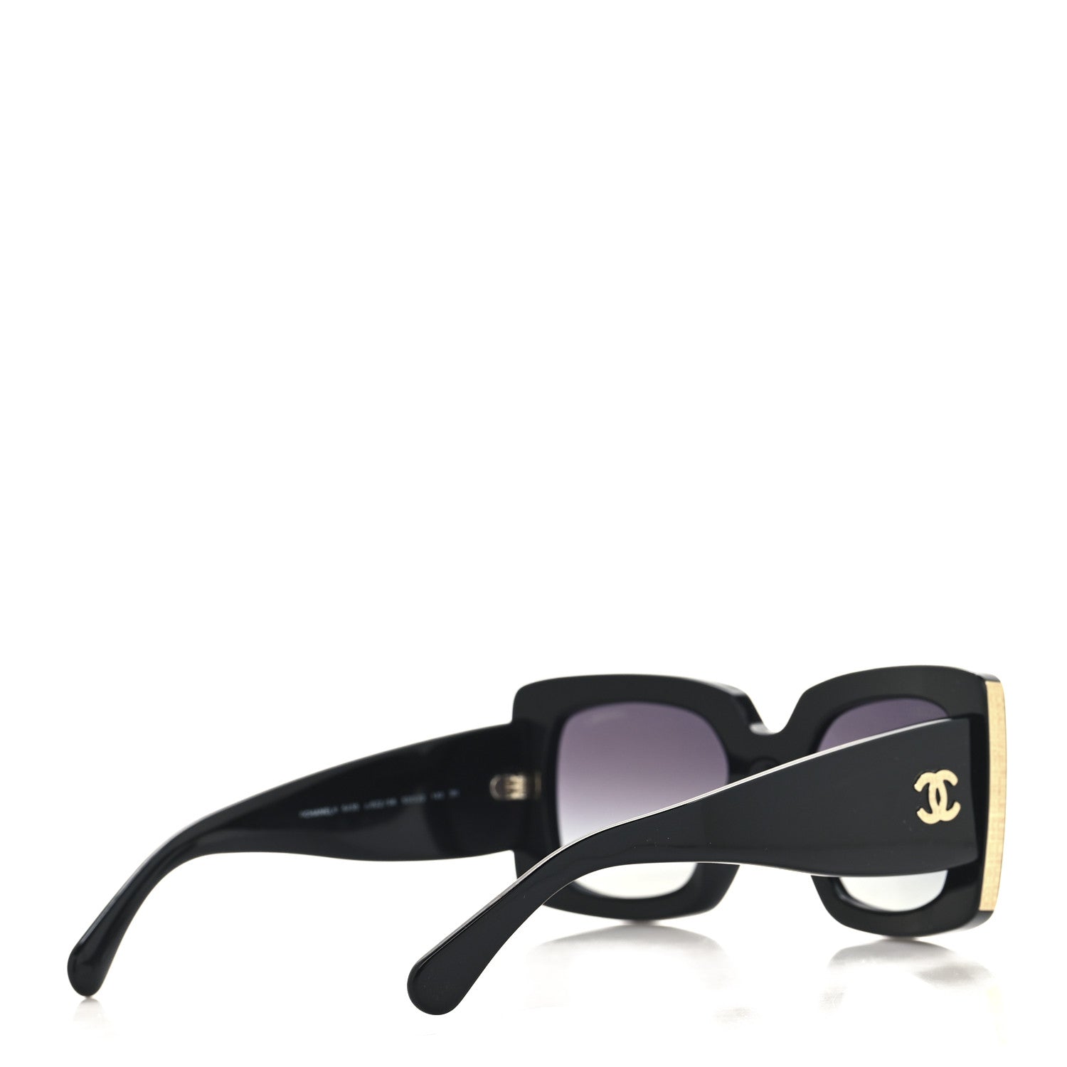 Chanel Acetate Rectangle Sunglasses 5435 Black 4 of 7