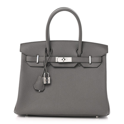 Hermes Togo BIRKIN 30 Etain 1 of 12