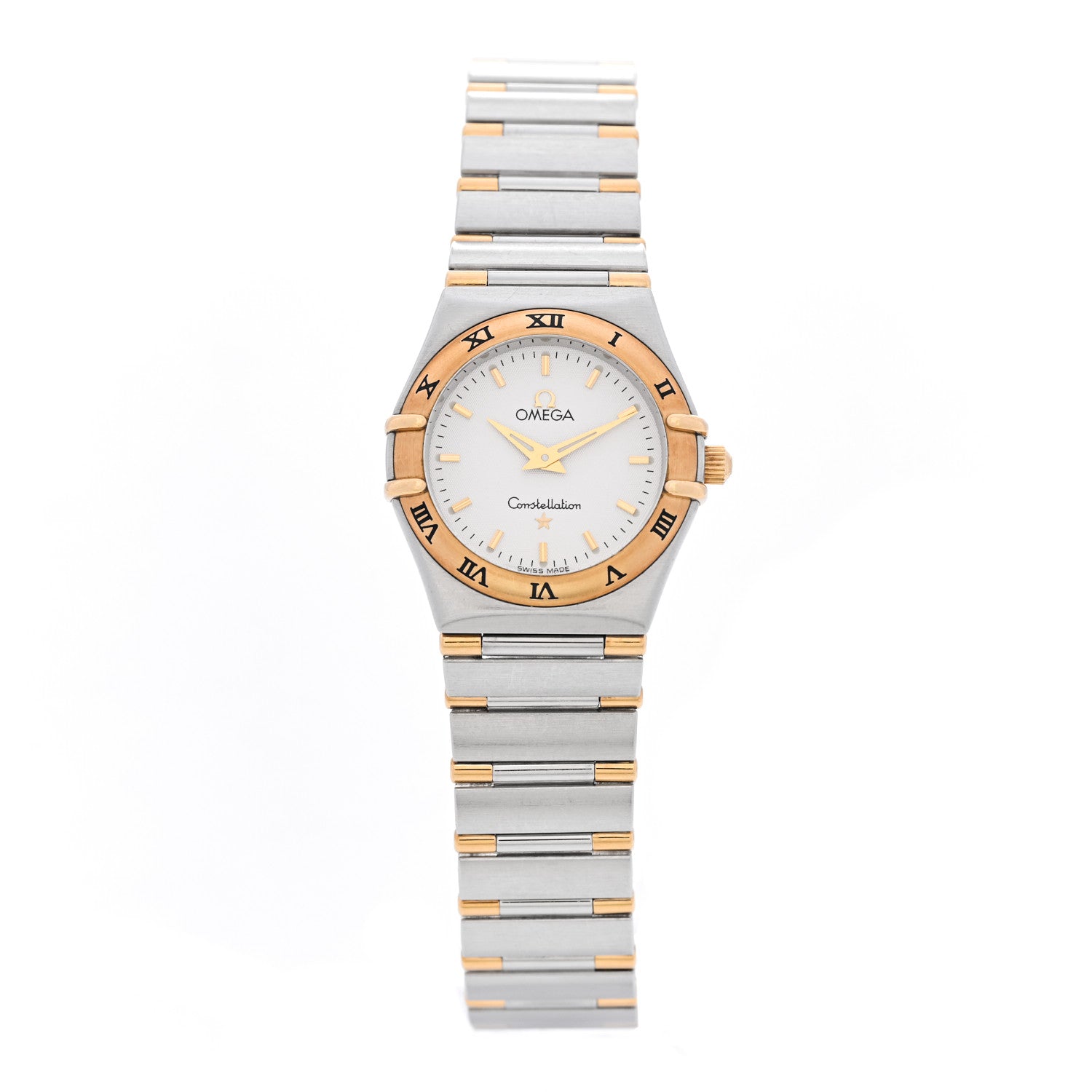 Omega Stainless Steel 18K Yellow Gold 22mm Constellation Quartz Watch White 1362.30 1 of 4