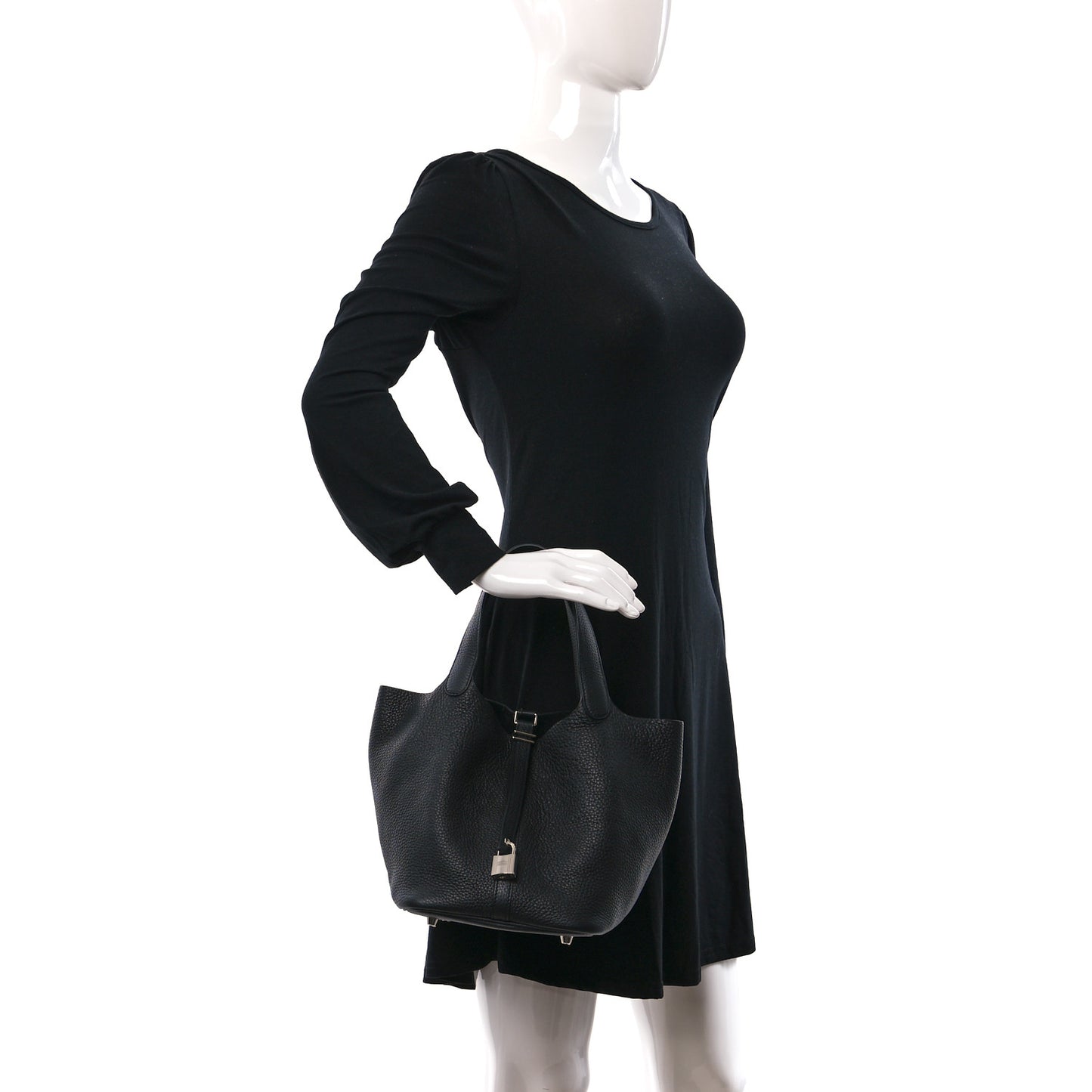 Taurillon Clemence Picotin Lock 22 MM Black