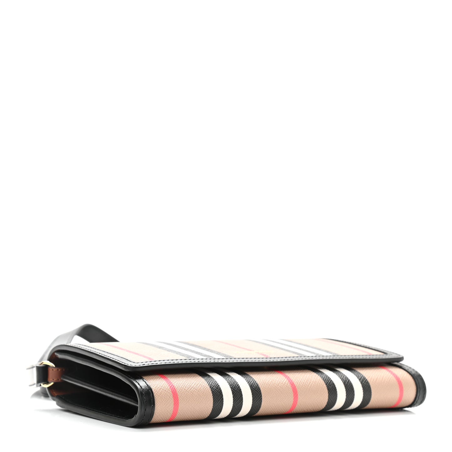 E-Canvas Icon Stripe Hannah Wallet With Detachable Strap Archive Beige