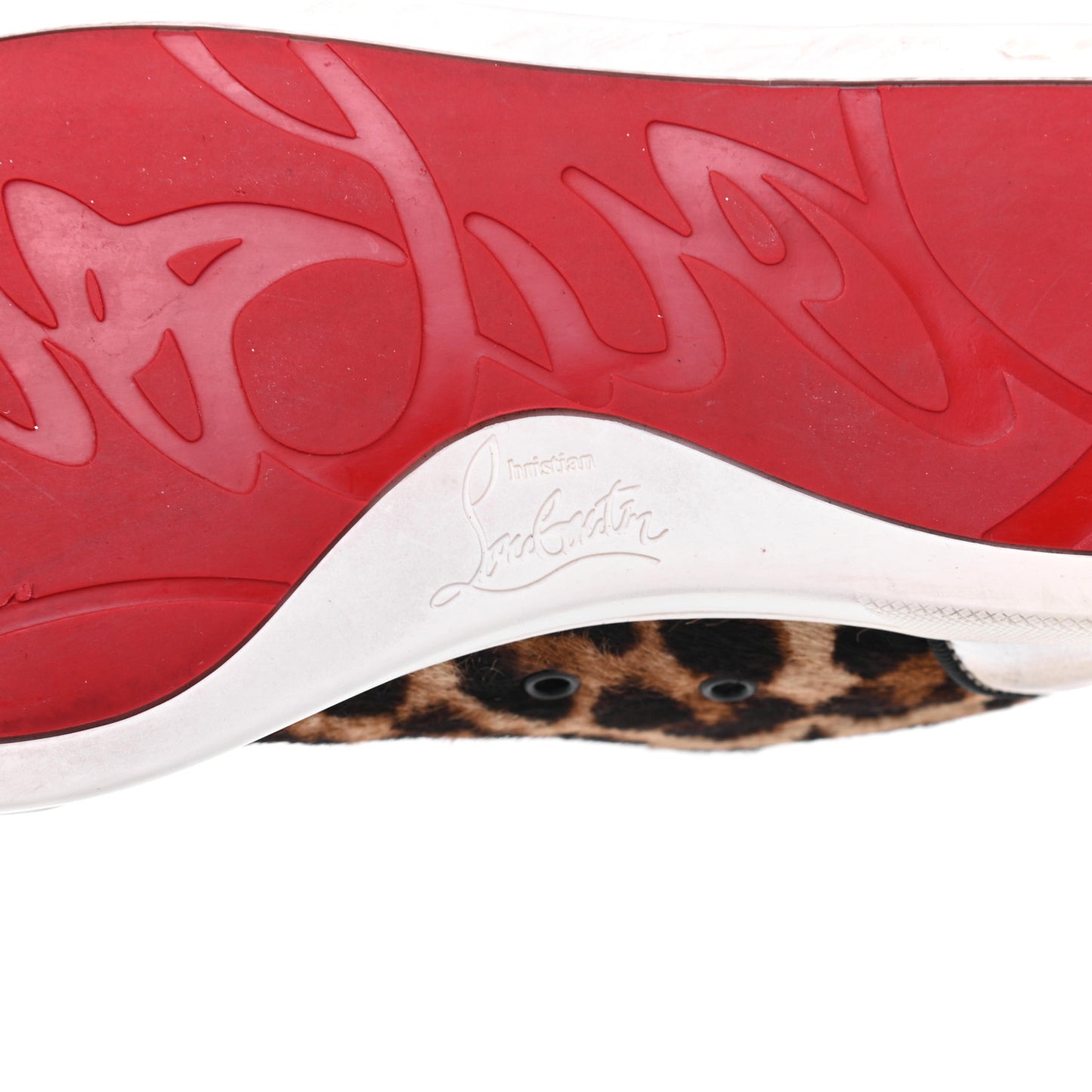 Pony Hair Spikes Orlato Flat Sneakers 38.5 Leopard