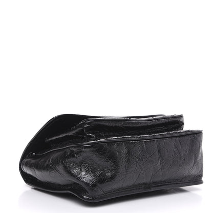 Saint Laurent Crinkled Calfskin Matelasse Monogram Medium Niki Chain Satchel Black 3 of 10