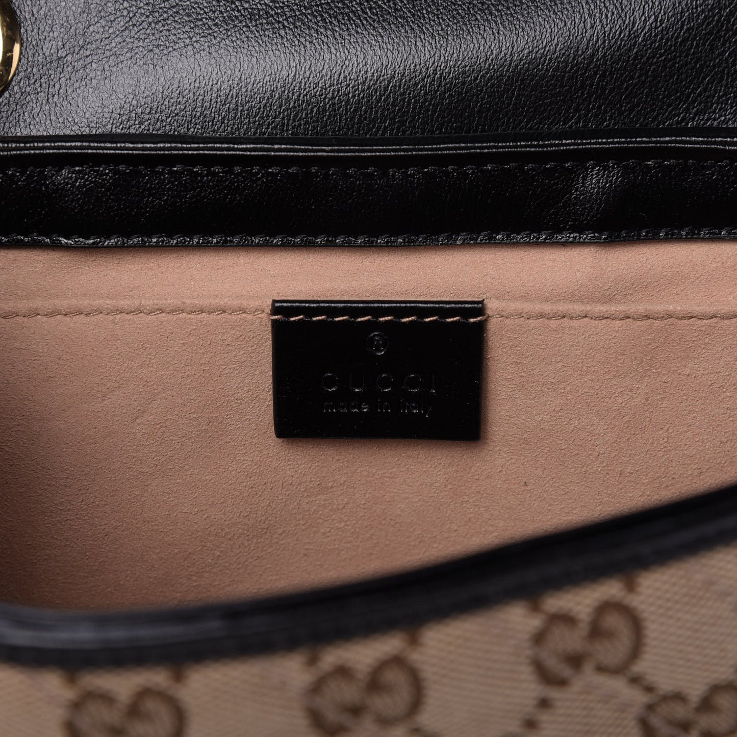 Monogram Matelasse Diagonal Mini GG Marmont Shoulder Bag Beige Black
