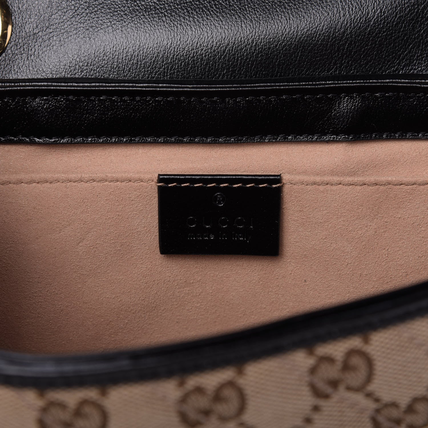 Gucci Monogram Matelasse Diagonal Mini GG Marmont Shoulder Bag Beige Black 8 of 9