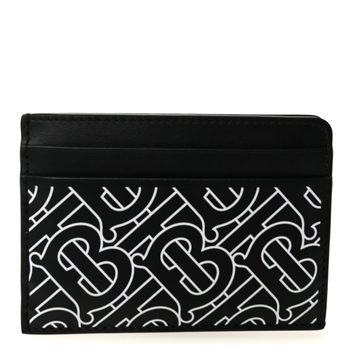 Kier TB Monogram Card Case Black White