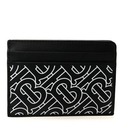 Burberry Kier TB Monogram Card Case Black White 1 of 6