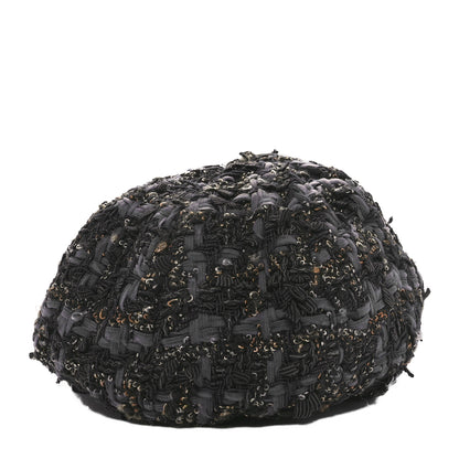 Chanel Cotton Tweed CC Beret M Black Multicolor 6 of 10