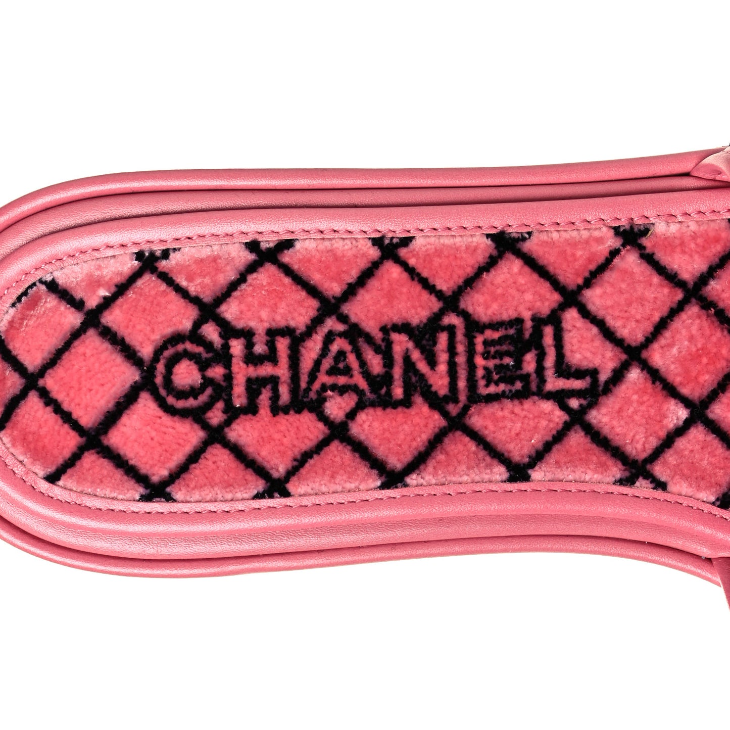 Shearling Quilt Print Quilt CC Mules 38 Pink