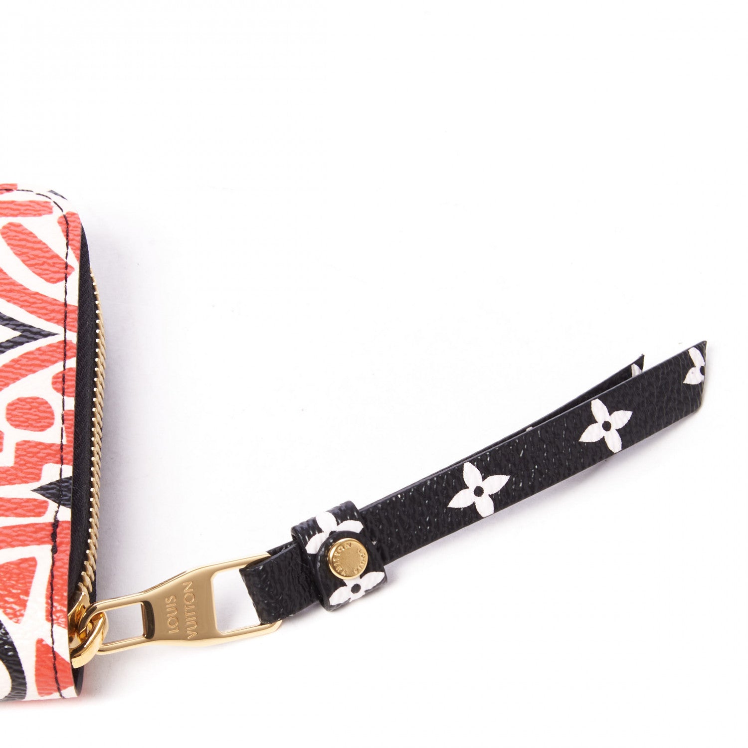 Louis Vuitton Monogram Giant Crafty Zippy Wallet Creme Rouge Black 7 of 10