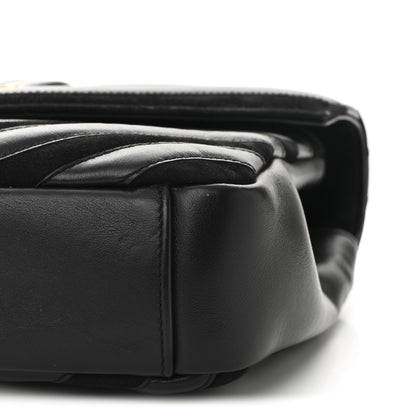 Saint Laurent Calfskin Suede Matelasse Chevron Monogram Medium College Bag Black 10 of 10
