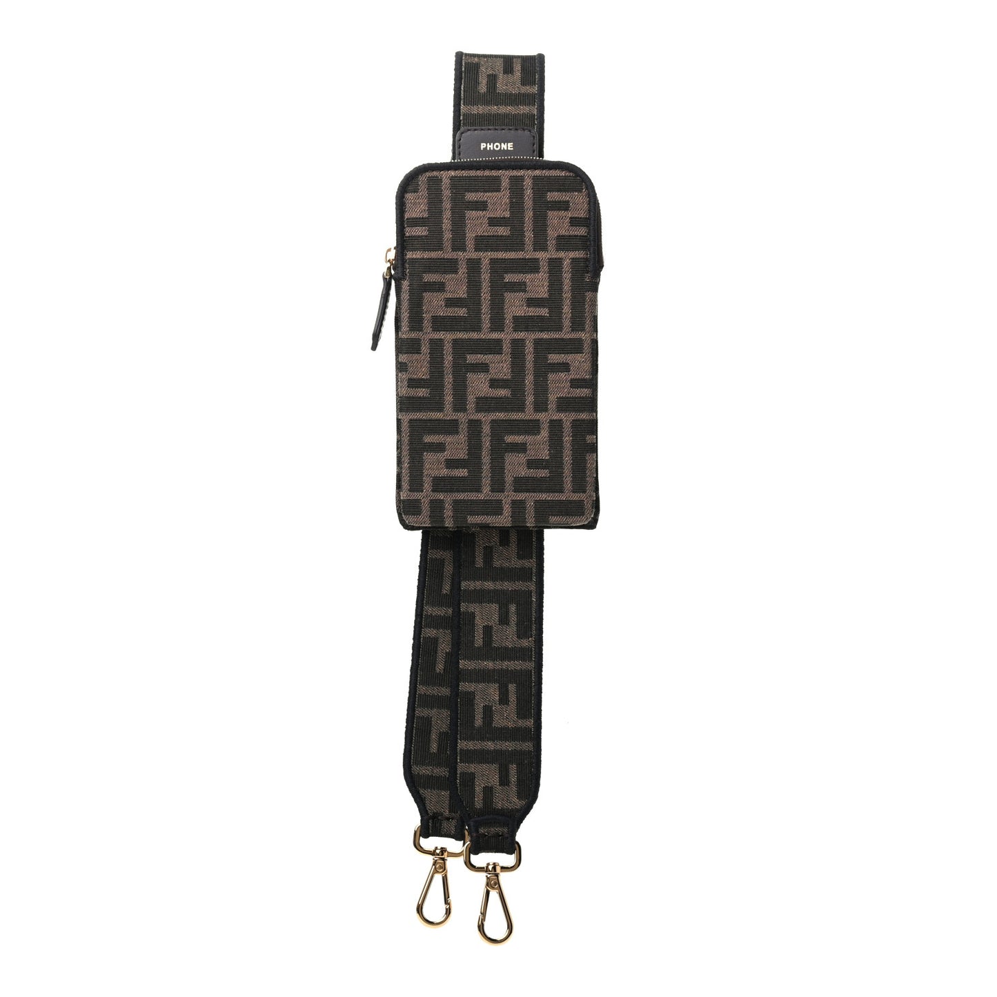 Fabric Jacquard FF 1974 Cell Pocket Strap You Tobacco Moro Black