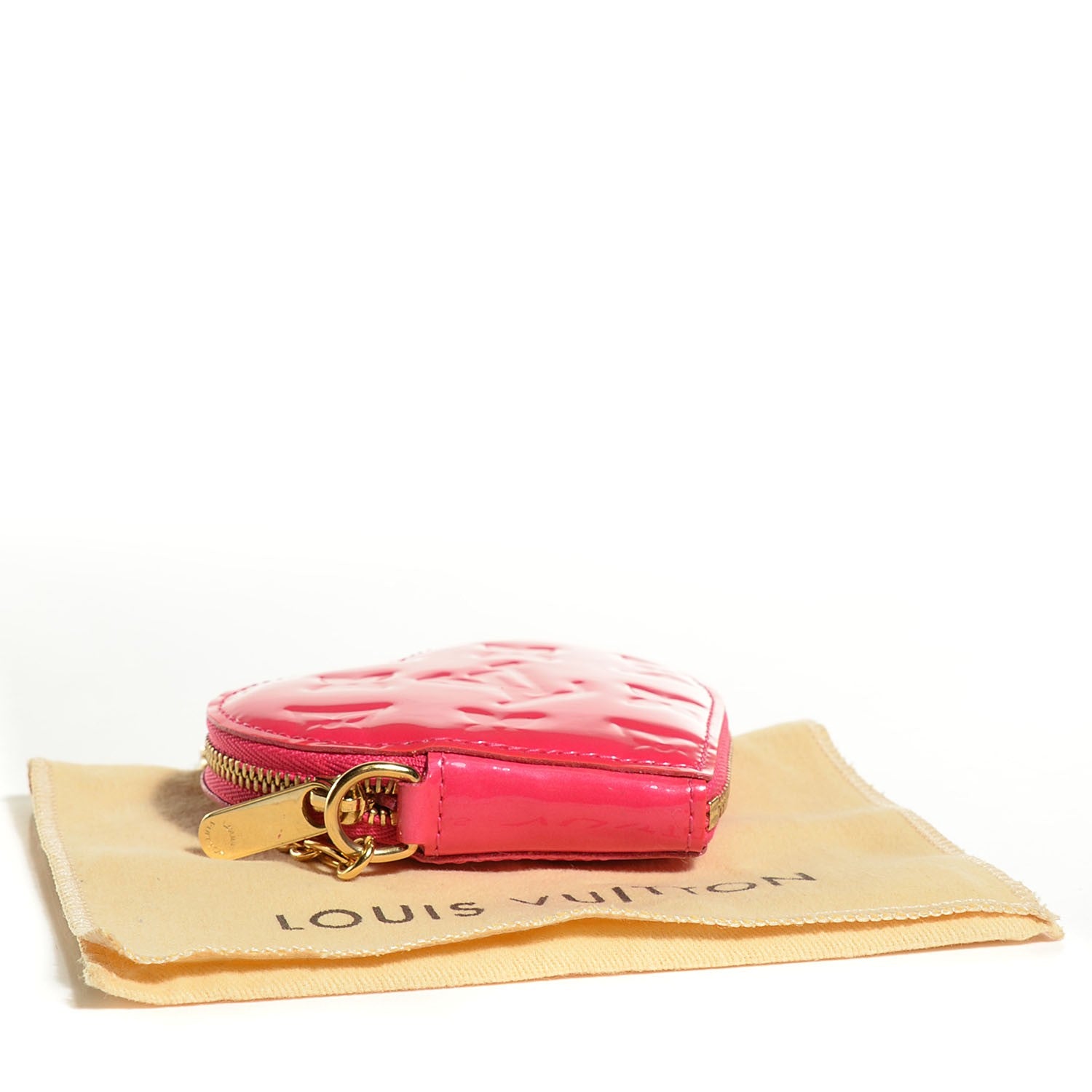 Louis Vuitton Vernis Heart Coin Purse Rose Pop 4 of 7