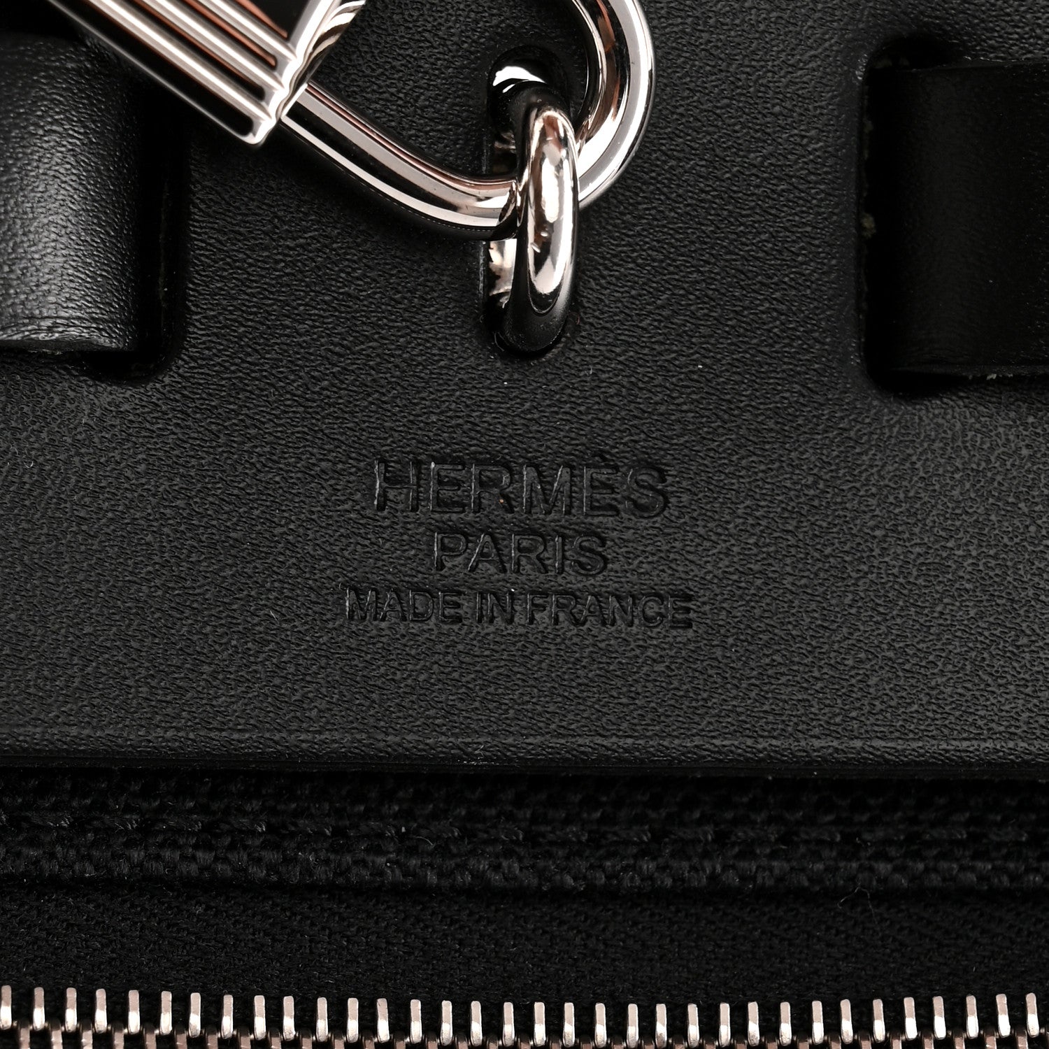 Hermes Military Toile Vache Hunter Herbag Zip Retourne 31 PM Black 6 of 11