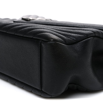 Saint Laurent Sheepskin Matelasse Chevron Monogram Large College Satchel Black 9 of 9