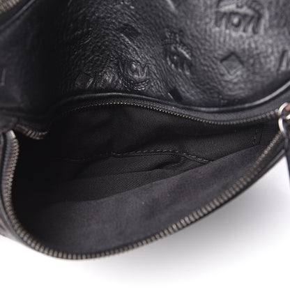 MCM Calfskin Ottomar Monogram Belt Bag Black 6 of 10