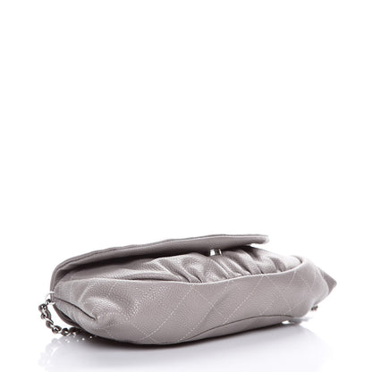 Chanel Caviar Half Moon Wallet On Chain WOC Light Grey 4 of 9