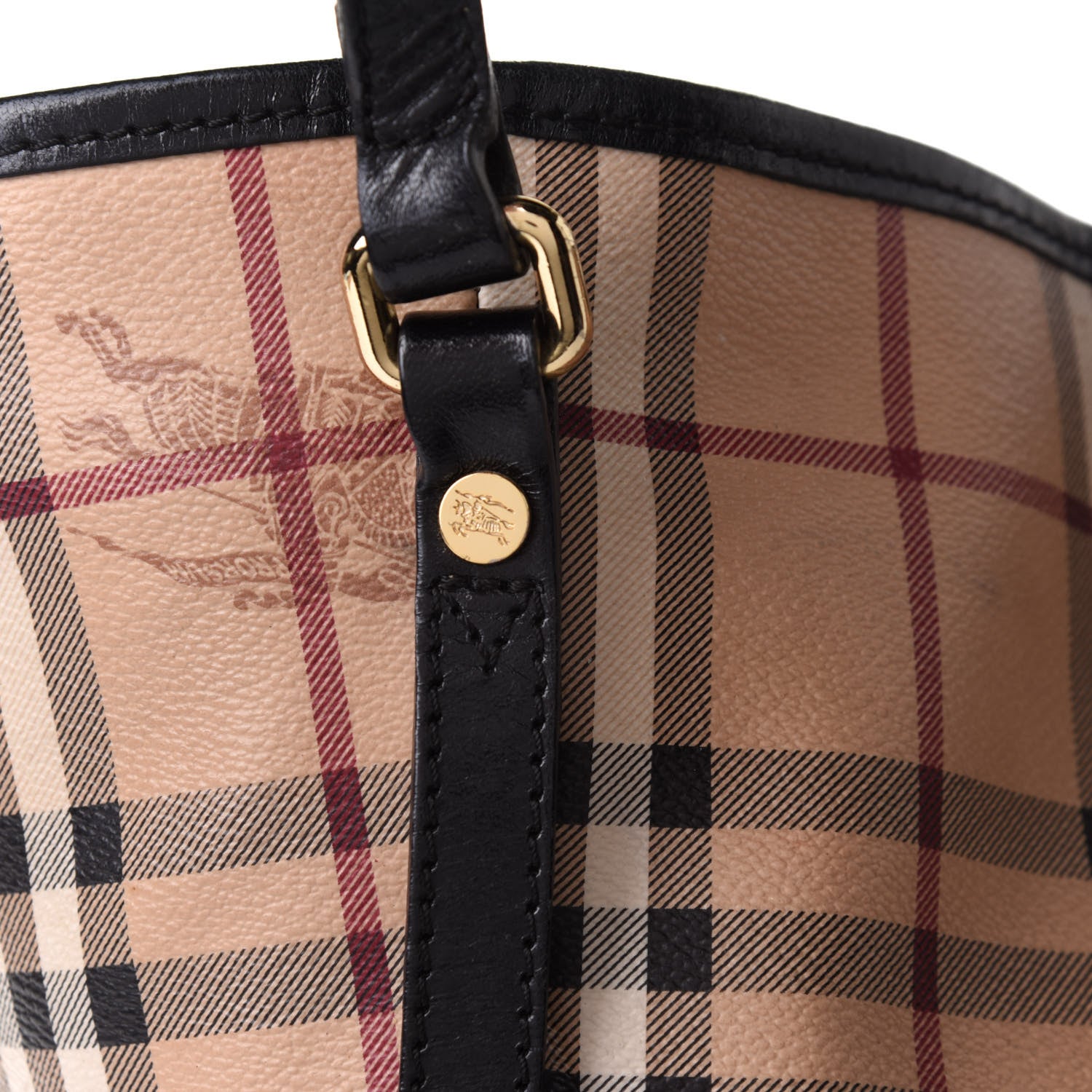 Burberry Haymarket Check Small Canterbury Tote Black 8 of 10