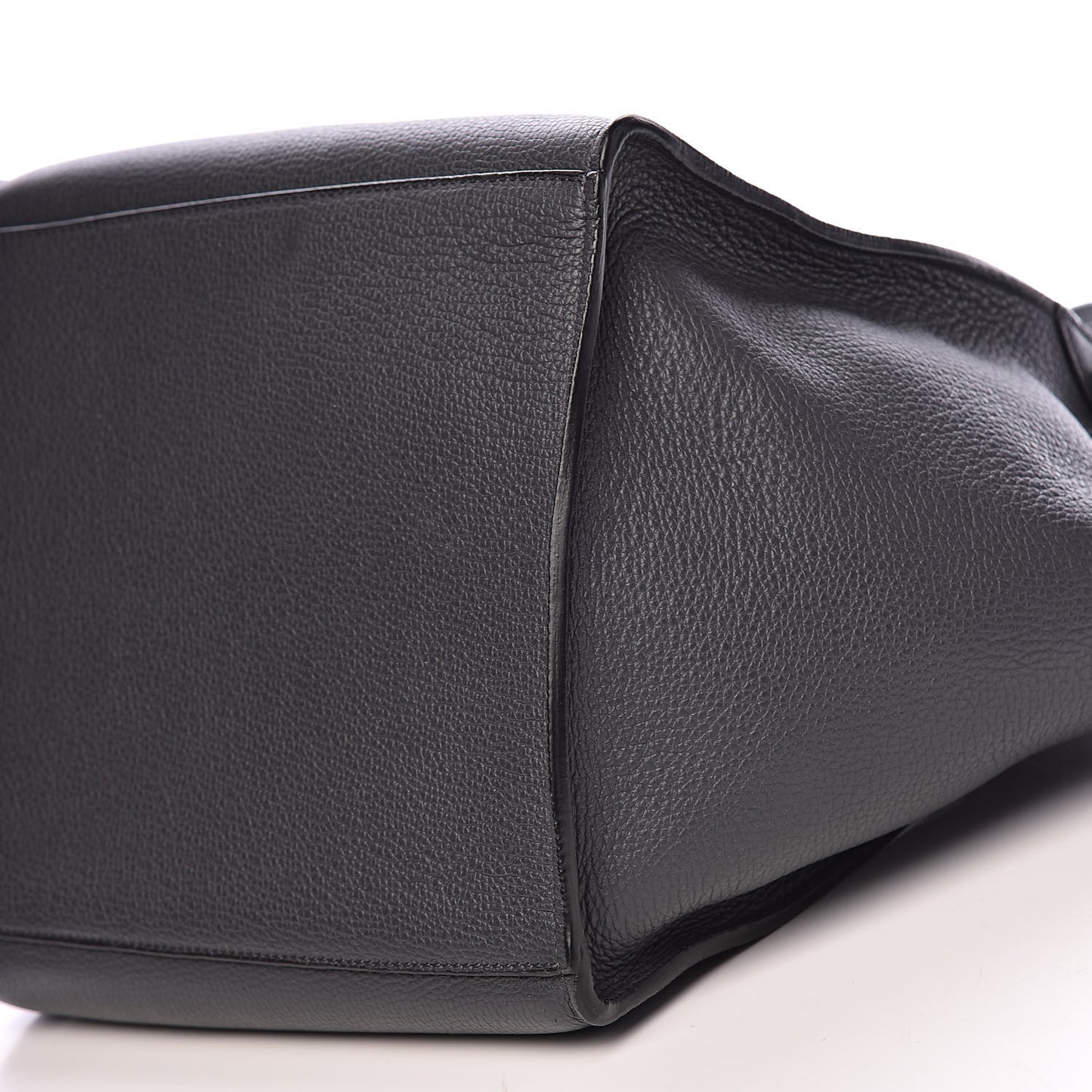 Supple Grained Calfskin Small Long Strap Big Bag Anthracite