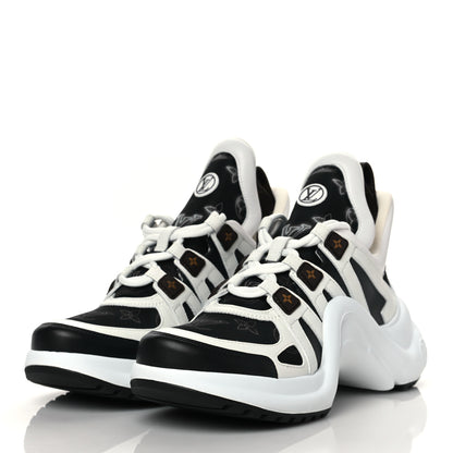 Louis Vuitton Calfskin LV Nylon Flight Mode Archlight Sneaker 38 Navy Blue 3 of 8