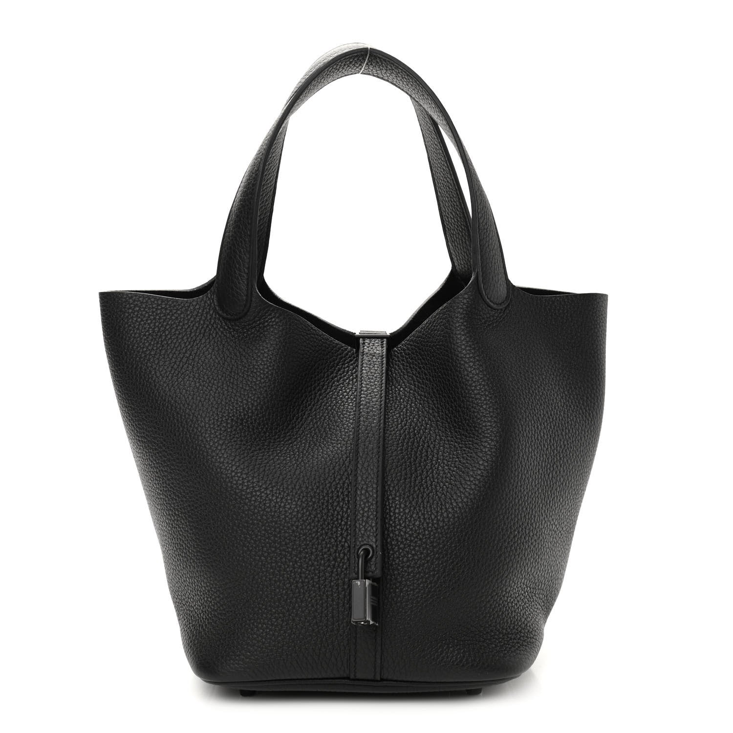 Hermes Taurillon Clemence Monochrome Picotin Lock 22 MM Black 1 of 11