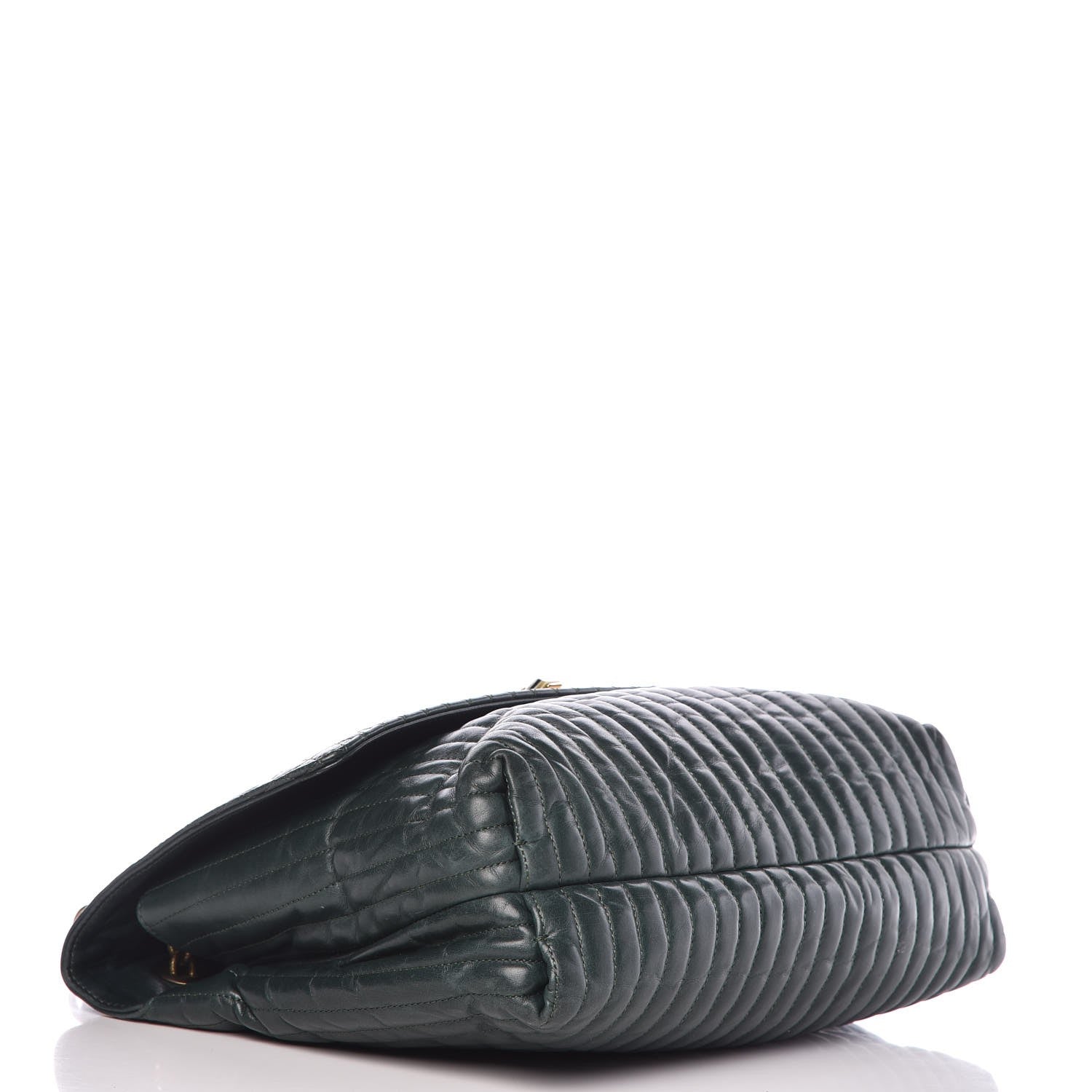 Lanvin Calfskin Quilted Large Happy Shoulder Bag Forest 5 of 9