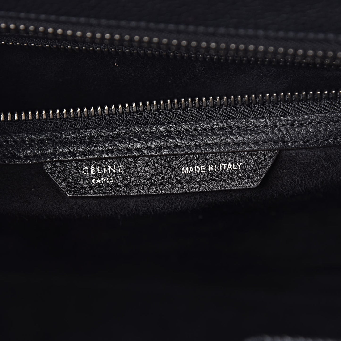 Drummed Calfskin Mini Luggage Black