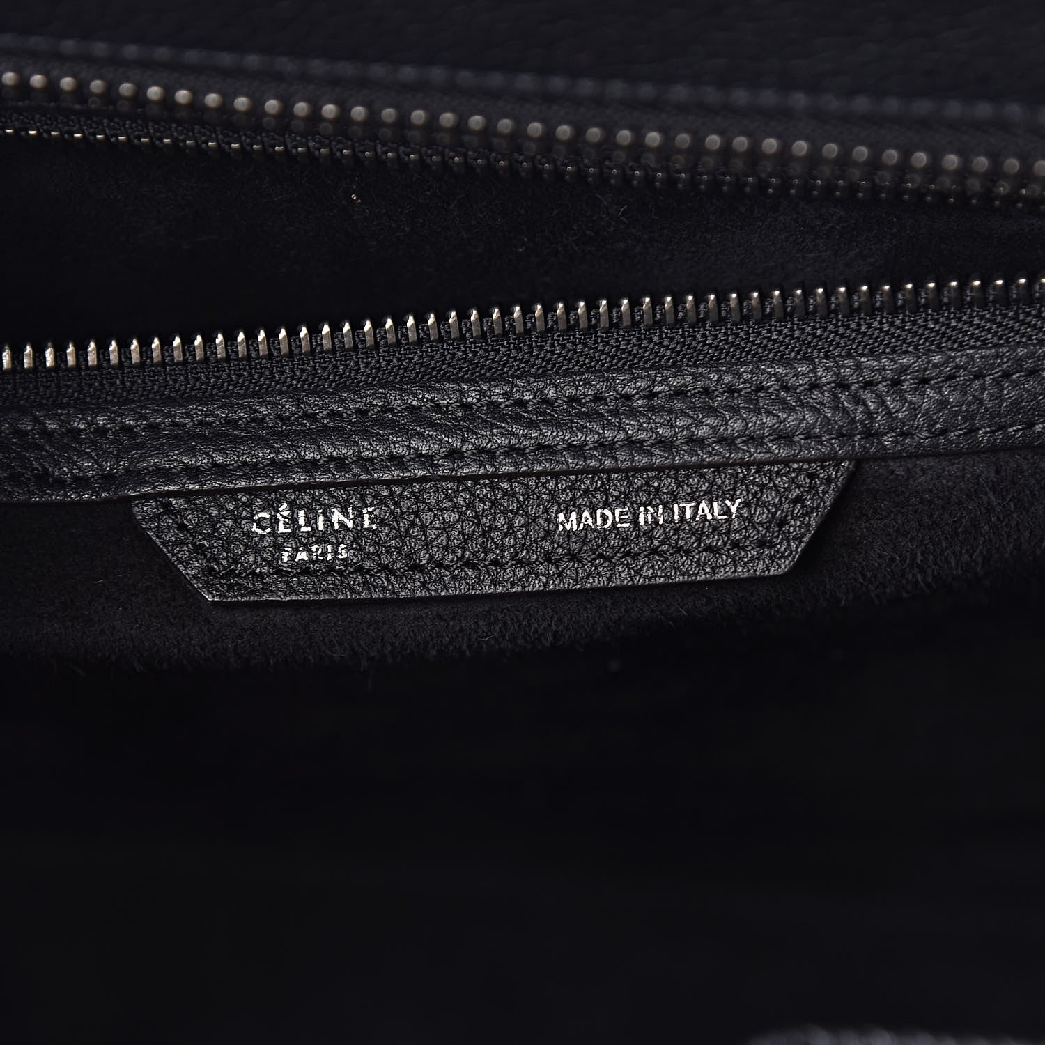 Celine Drummed Calfskin Mini Luggage Black 6 of 11