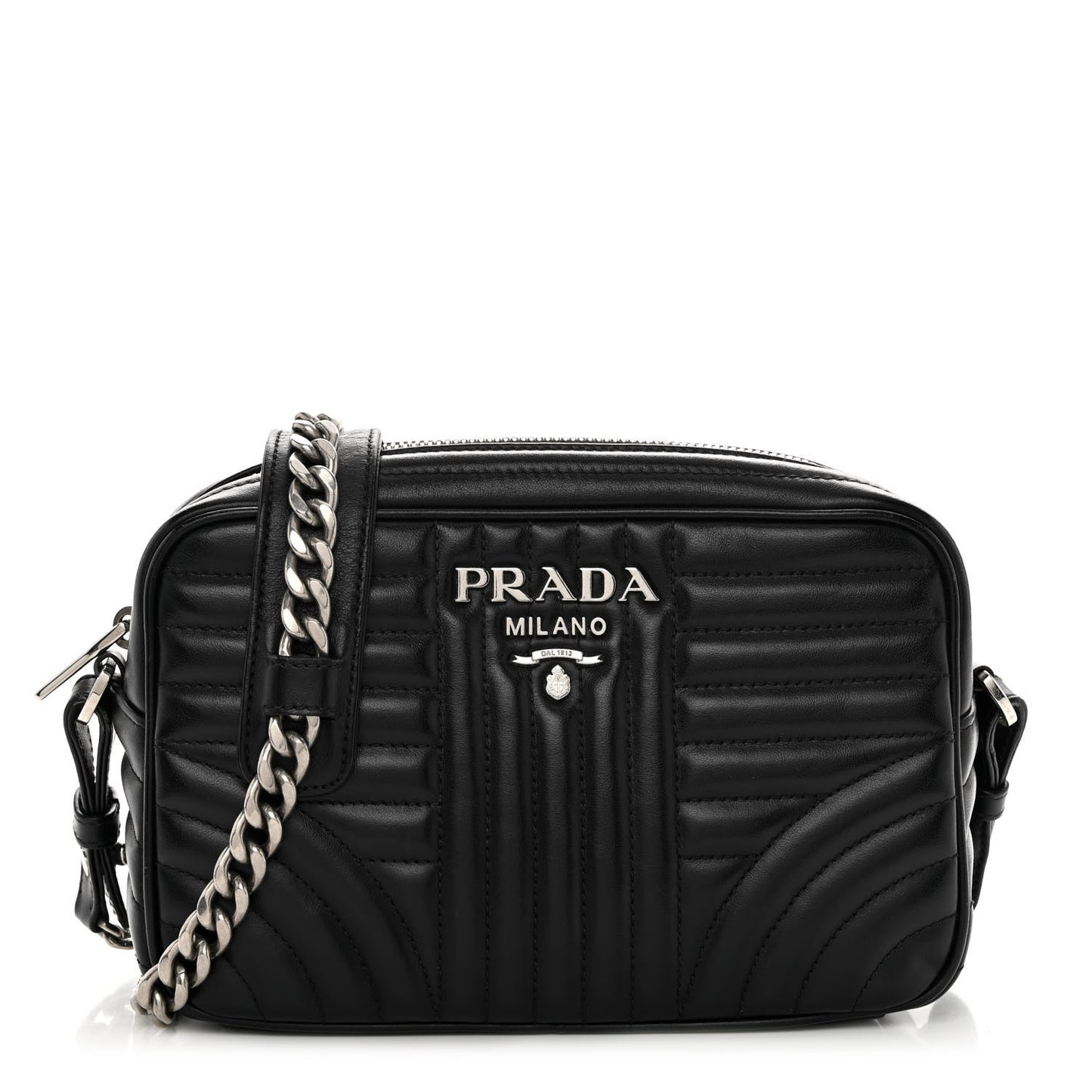 Soft Calfskin Diagramme Camera Bag Black