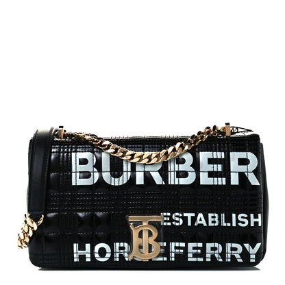 Burberry Patent Quilted Horseferry Print Small Lola Bag Black 1 of 10