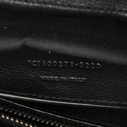 Saint Laurent Sheepskin Matelasse Chevron Monogram Large College Satchel Black 8 of 13