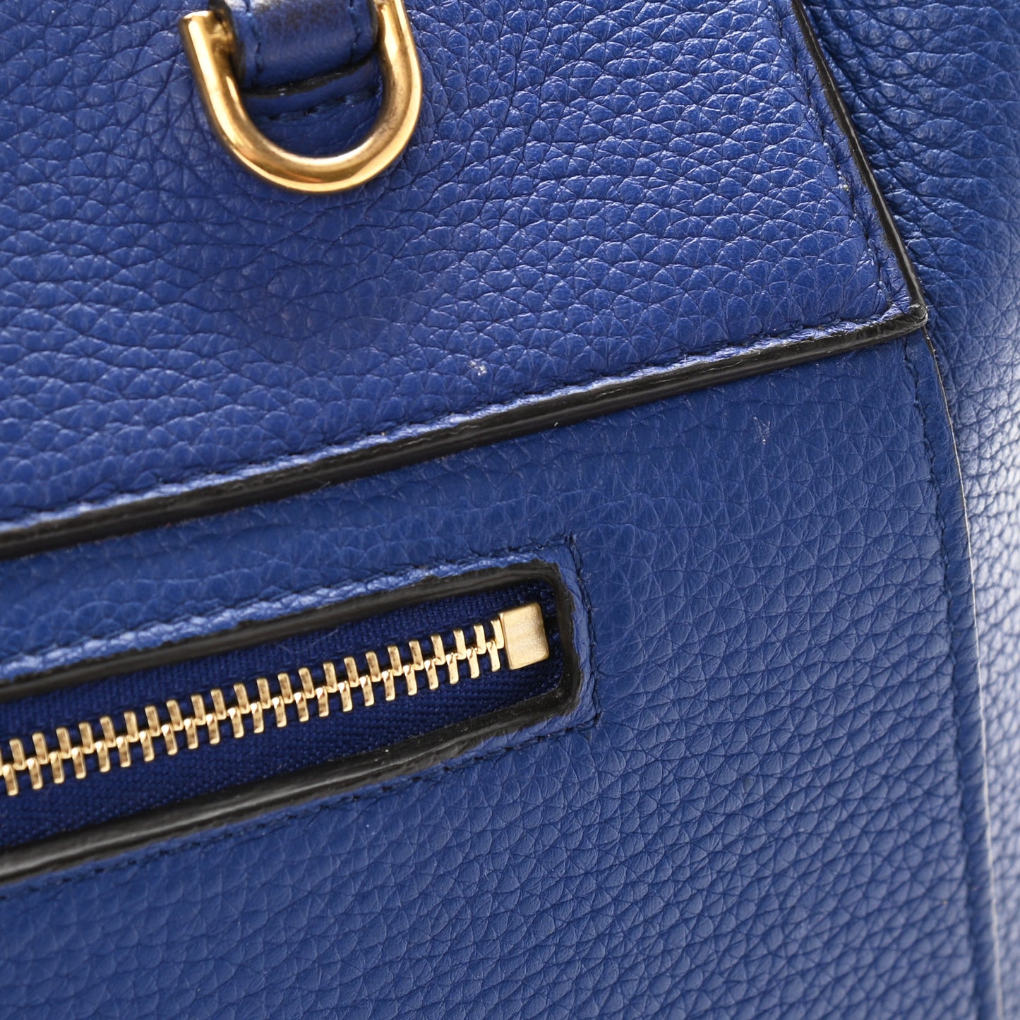 Grained Calfskin Mini Belt Bag Indigo