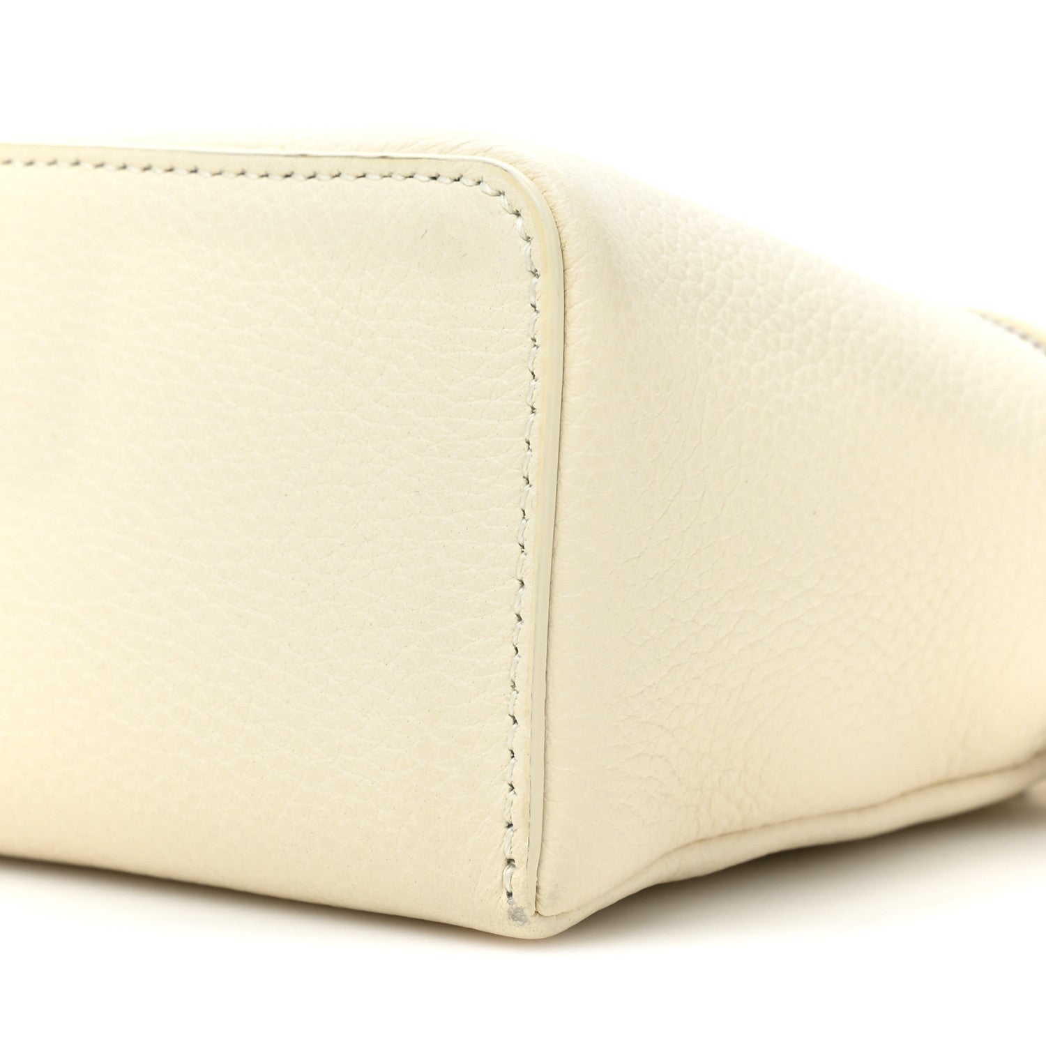 Loro Piana Grained Calfskin L19 Extra Pocket Pouch Whisper White 7 of 13