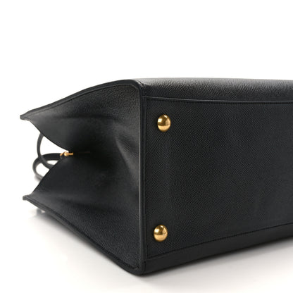 Salvatore Ferragamo Grainy Calfskin Gemini Tote Black Bonbon 8 of 13