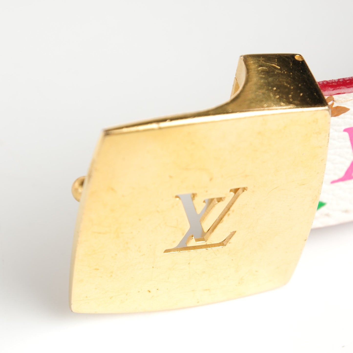 Monogram Multicolor LV Cut Reversible Belt 80 32 White Grenade