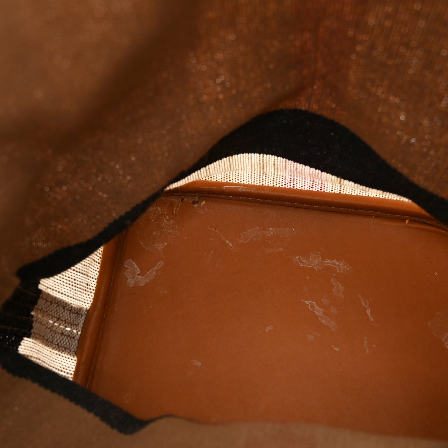 Canvas Mega Check Mini Ashby Tassel Crossbody Saddle Brown
