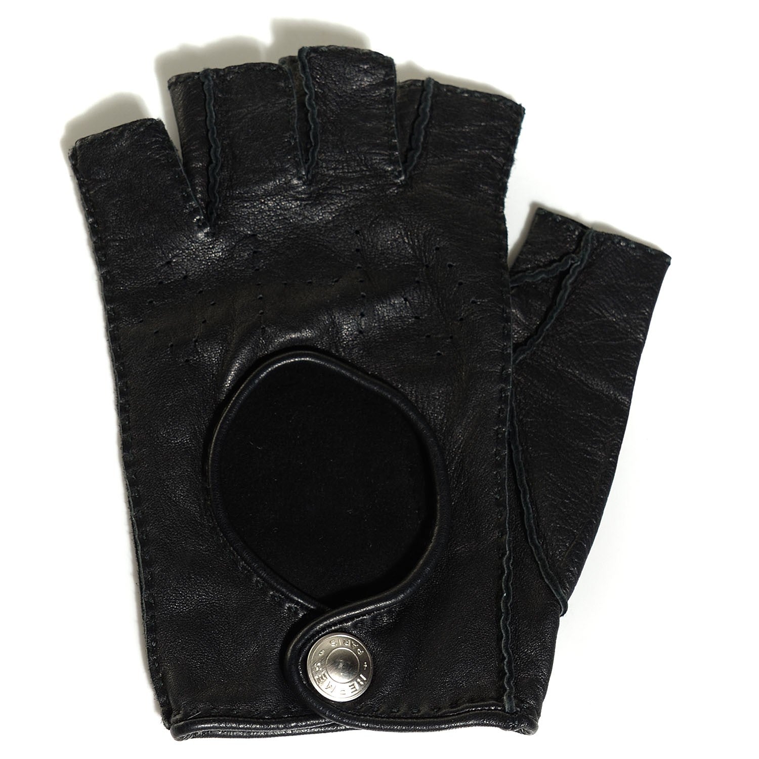 Hermes Lambskin Conduit 2 Left Glove Black 1 of 6