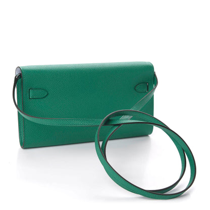Hermes Epsom Kelly Wallet To Go Vert Jade Bleu Brume 3 of 10