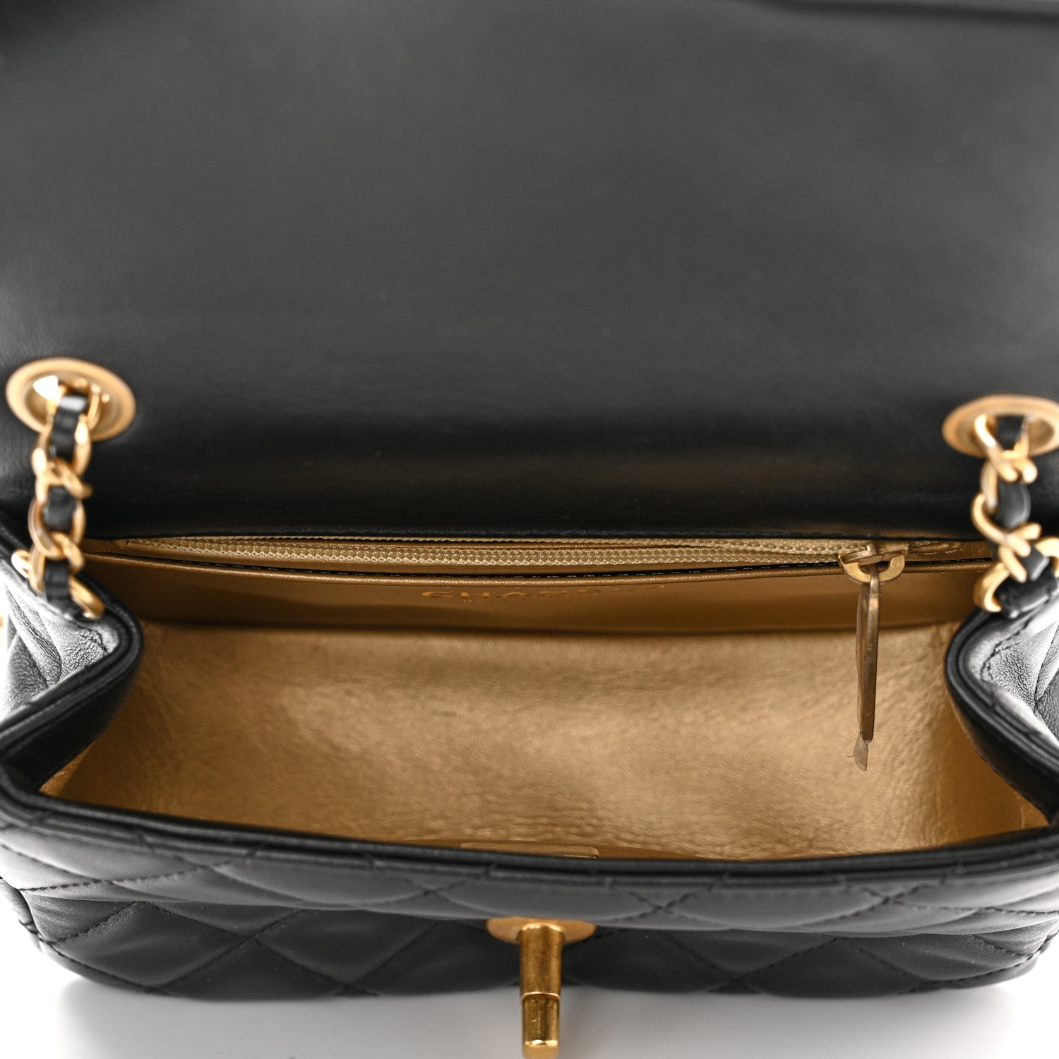 Chanel Lambskin Quilted Mini Pearl Crush Flap Black 9 of 20