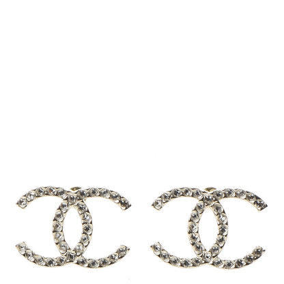 Chanel Baguette Crystal High Society CC Earrings Gold 1 of 5