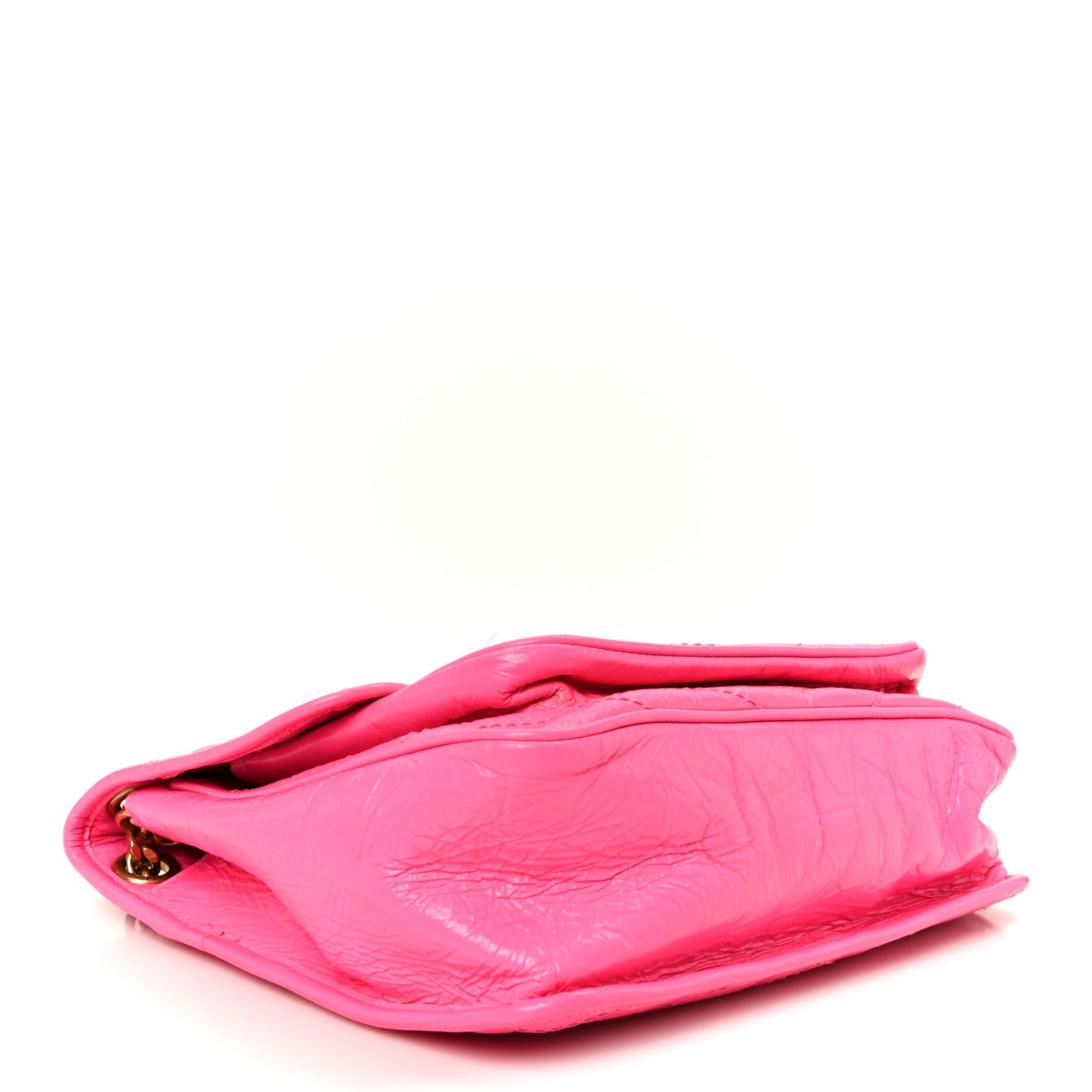 Saint Laurent Crinkled Calfskin Matelasse Monogram Medium Niki Chain Satchel Rose Glow 4 of 11