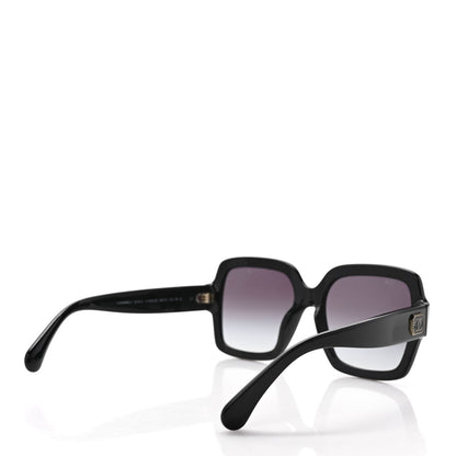 Chanel Acetate Square Strass CC Sunglasses 5479-A Black 4 of 8