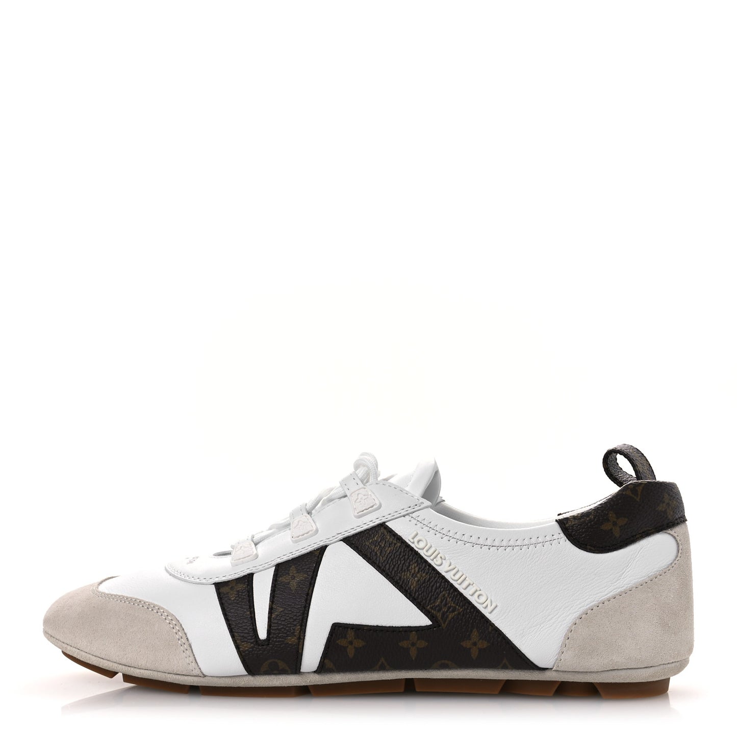 Monogram Calfskin Womens LV Sneakerina 41 White