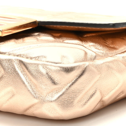 Fendi Vitello Laminato FF 1974 Embossed Mini Baguette Rame 8 of 8