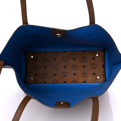 MCM Grained Calfskin Medium Yris Shopper Tote Brown Cognac 6 of 9