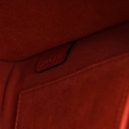 Celine Drummed Calfskin Nano Luggage Vermillion 8 of 8