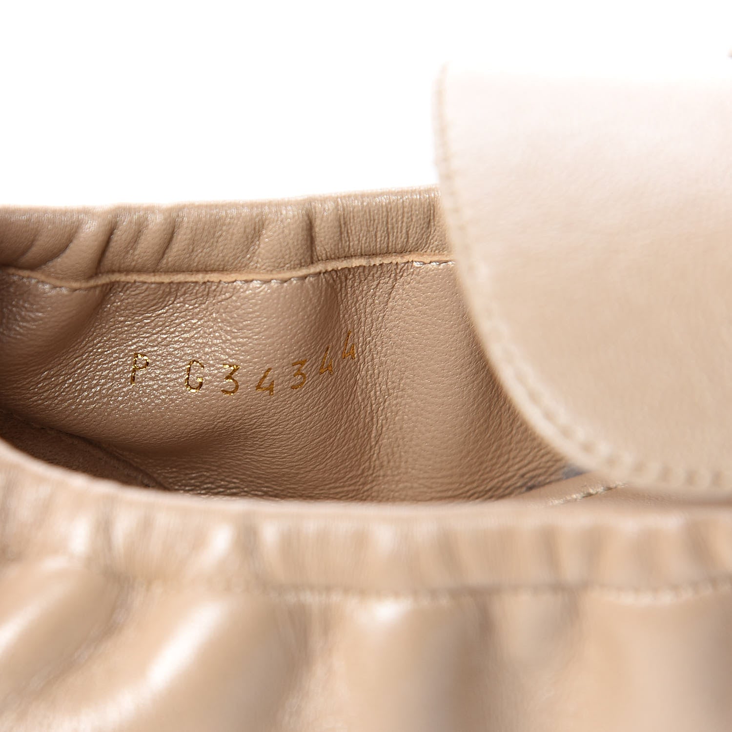 Chanel Laminated Lambskin Womens Quilted Elastic CC Moccasin Loafers 38.5 Beige 9 of 10