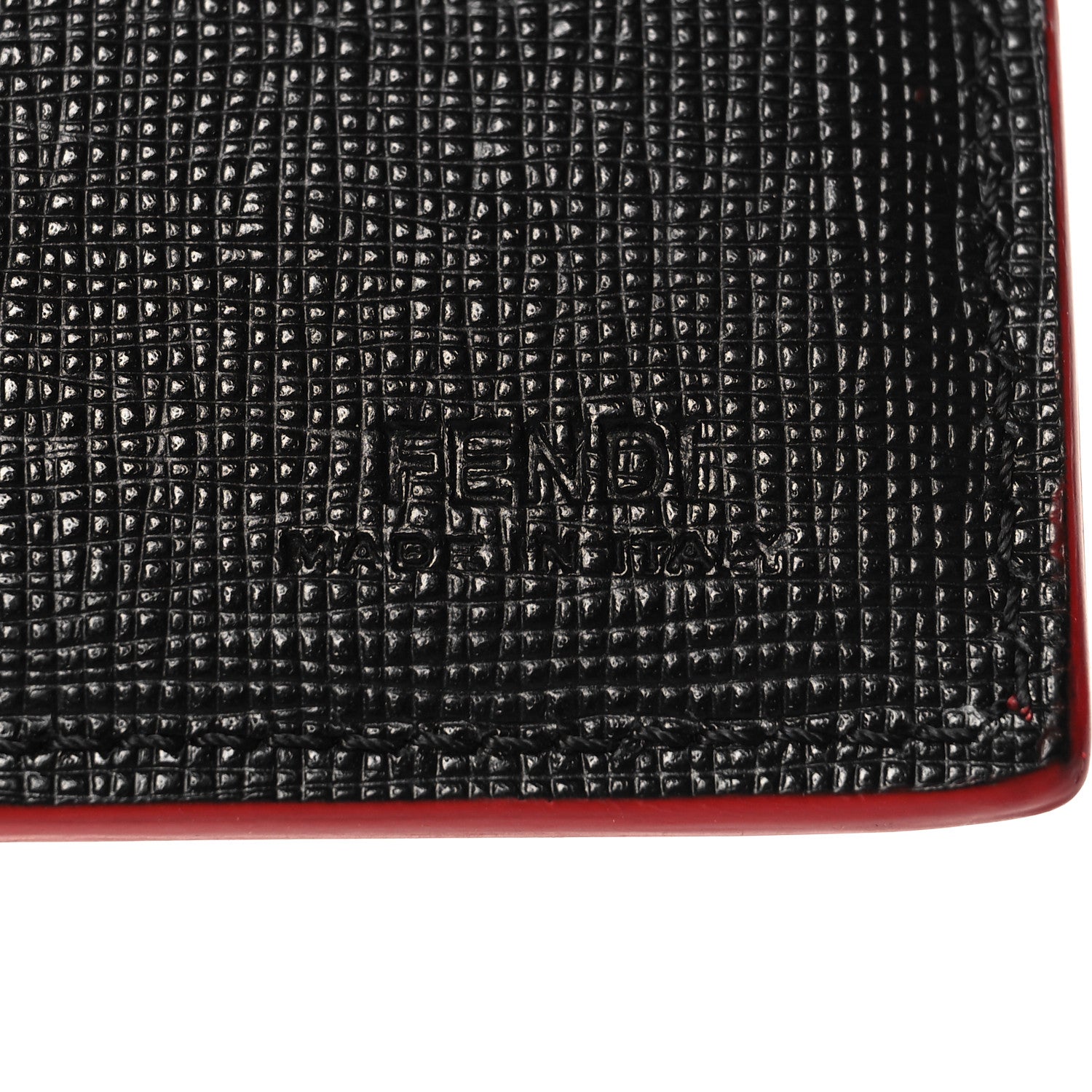 Fendi Vitello Elite Flamingo Lightning Monster Eyes Bi-Fold Wallet Rosso White Black 6 of 6